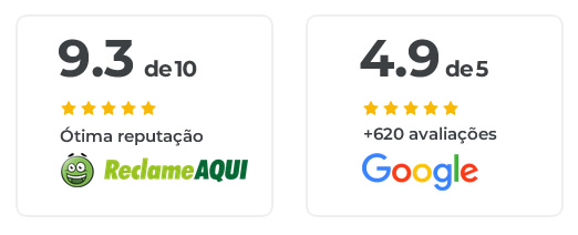 Pontuação Reclame Aqui e Google