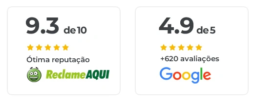 Pontuação Reclame Aqui e Google